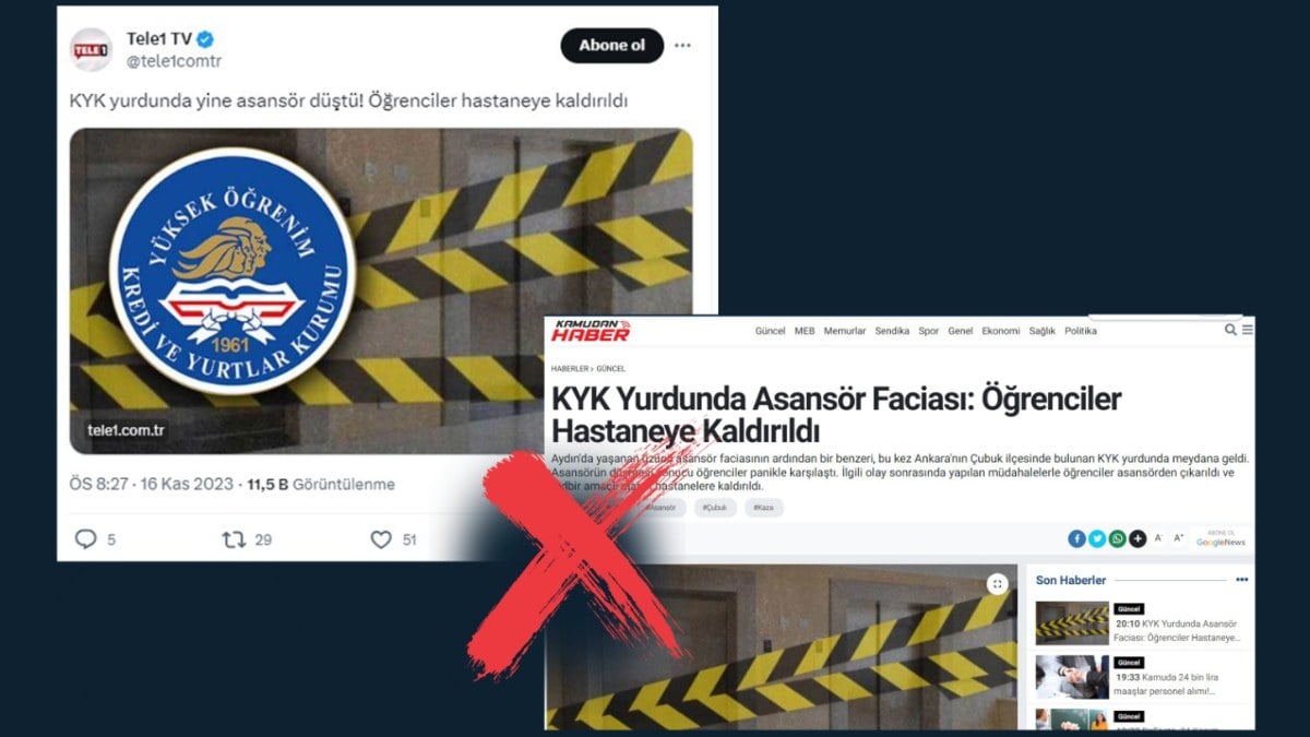 Ankara'da KYK yurdu asansörünün düştüğü iddiası yalanlandı