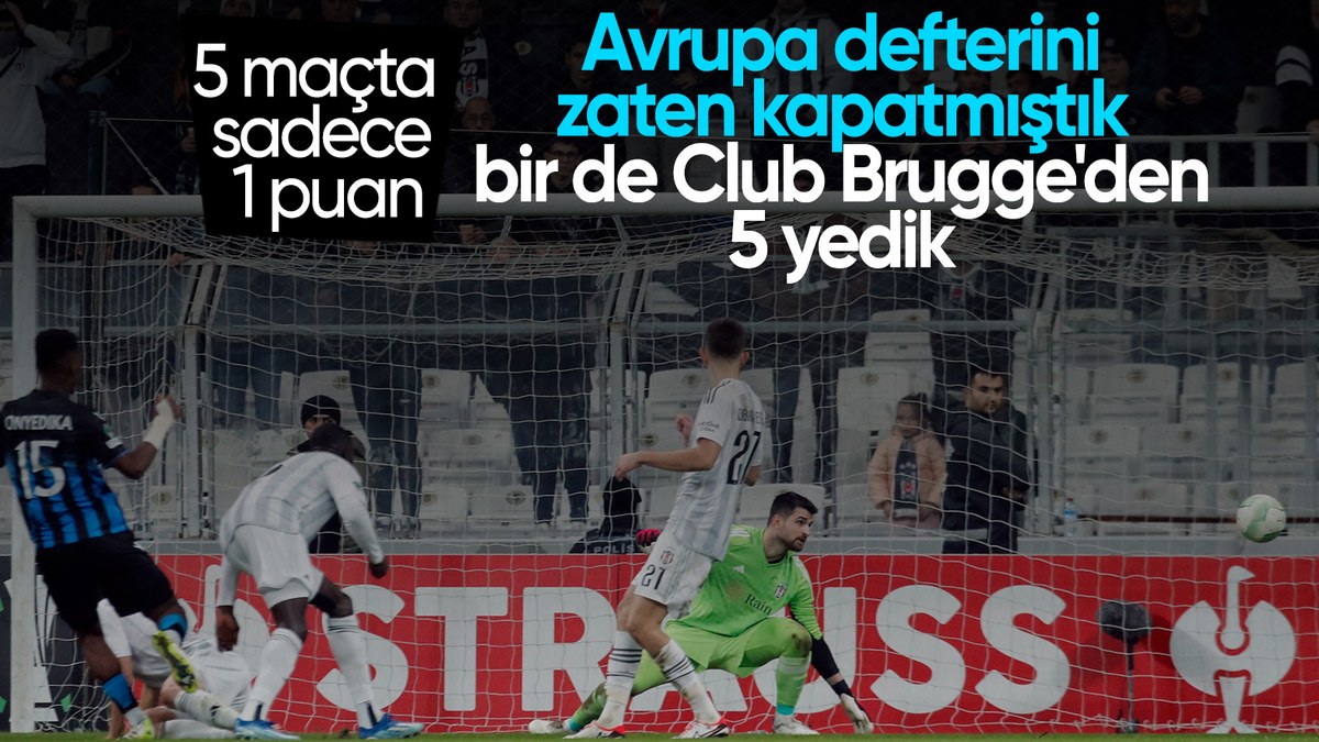Beşiktaş, Club Brugge'a farklı yenildi