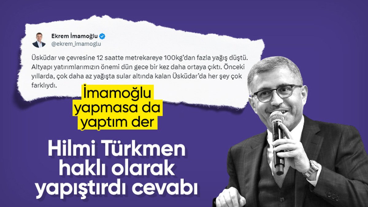 Hilmi Türkmen'den Ekrem İmamoğlu'na: Gerçeklerle yüzleşme zamanı!