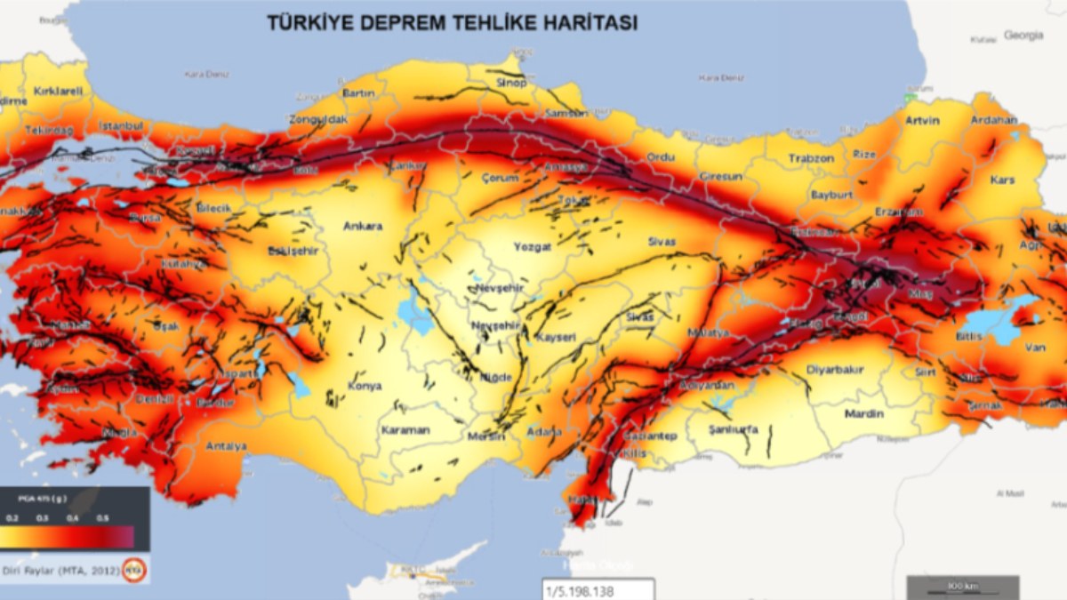 Türkiye'nin deprem risk haritası: Tehlike altındaki bölgeler