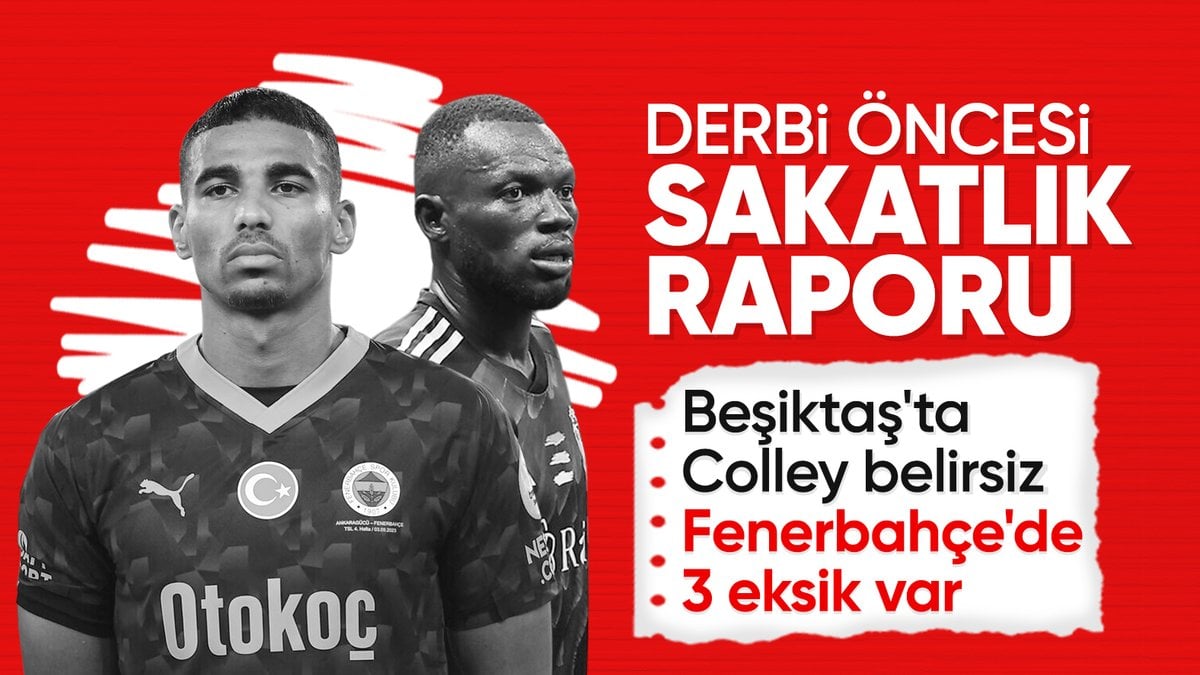 Beşiktaş - Fenerbahçe maçı öncesi sakatlık raporu