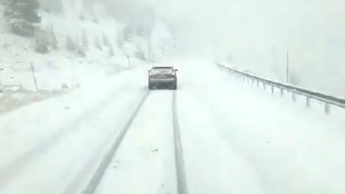 Antalya- Konya kara yolunda Alacabel Geçidi'nde yoğun kar