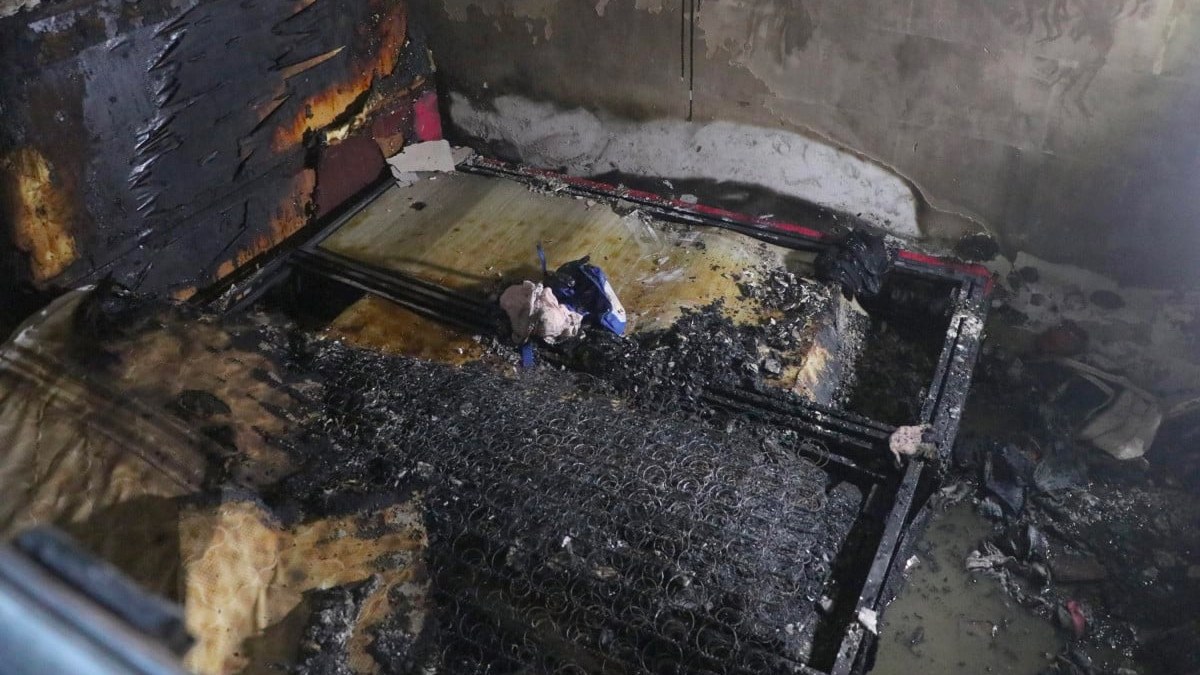 Denizli'de elektrikli battaniyeden çıkan yangında 1 yaşındaki bebek can verdi