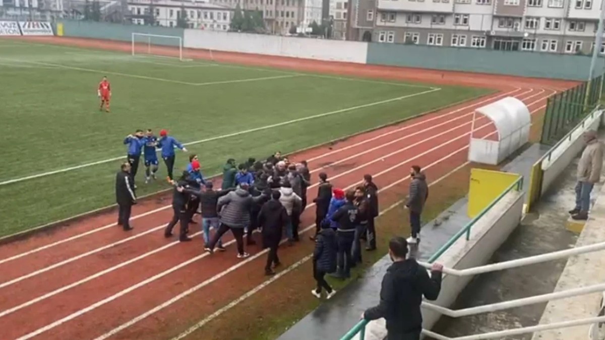 Trabzon’da amatör lig maçında gerginlik! Gözaltılar yaşandı