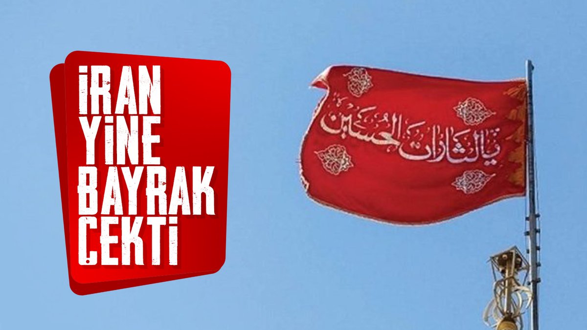 4 yıl sonra yeniden: İran cami kubbesine 'intikam bayrağını' çekti