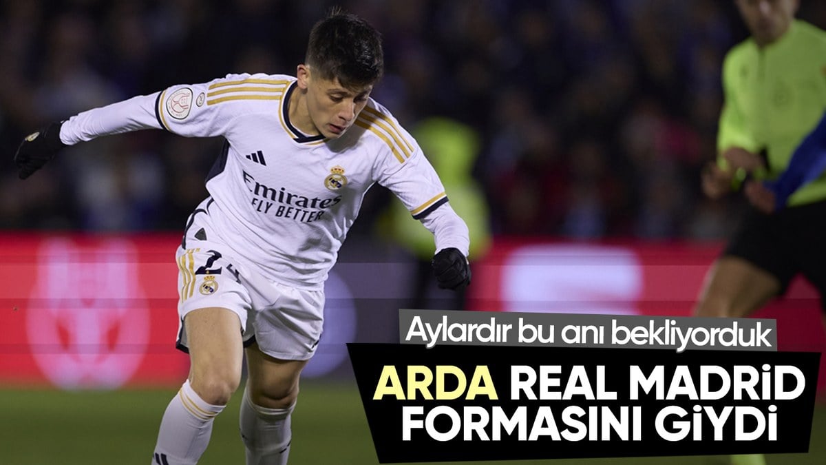 Arda Gler ilk kez Real Madrid formasyla sahaya kt
