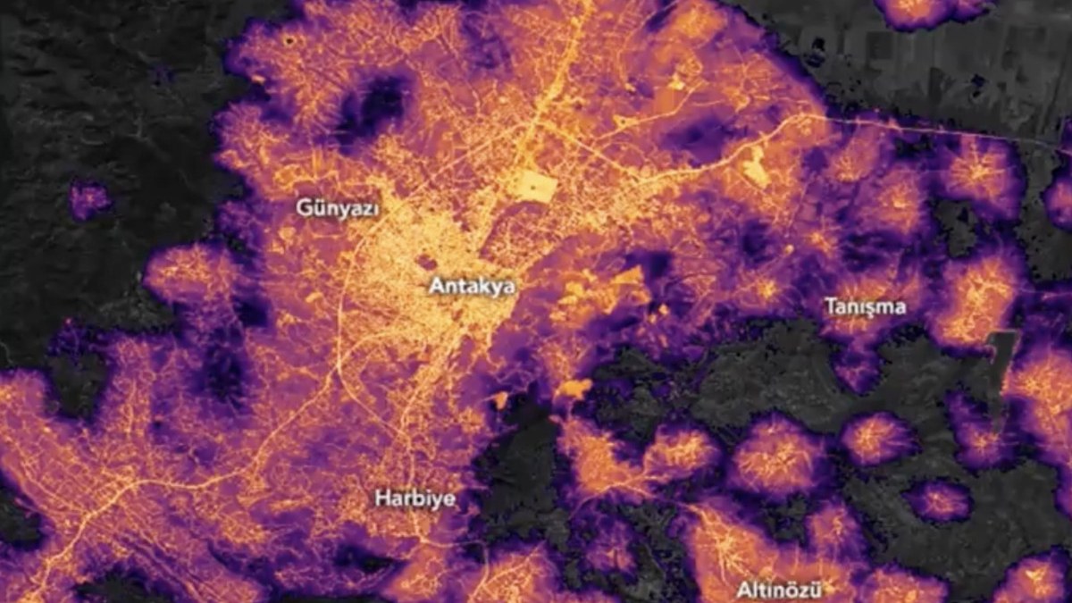 NASA verileriyle ışık haritası: Hatay’ın depremden önceki ve sonraki hali