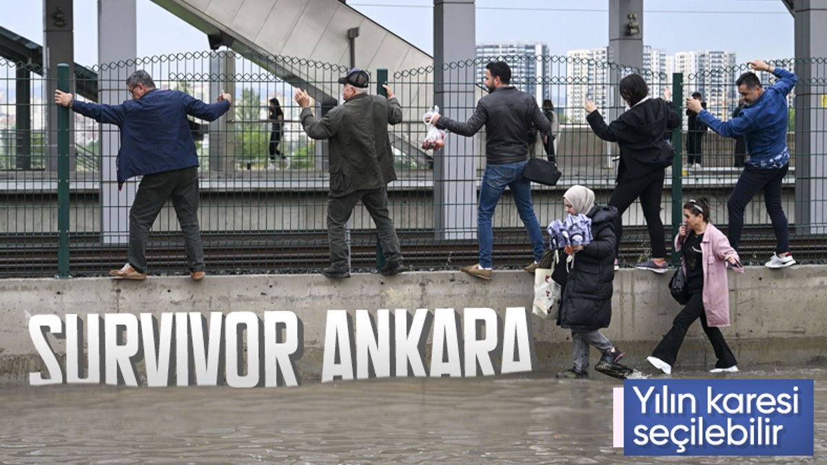Ankara'da su baskını fotoğrafı oylamaya dahil oldu! Yılın karesi seçilebilir..