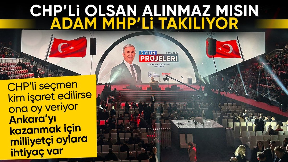 Mansur Yavaş'ın adaylık tanıtım toplantısında CHP logosu yer almadı