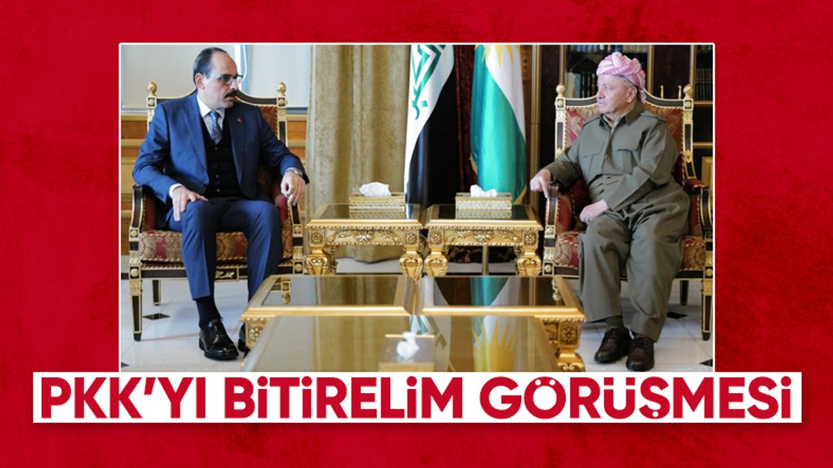 MİT Başkanı Kalın'dan Irak temasları! Mesud Barzani ile görüştü