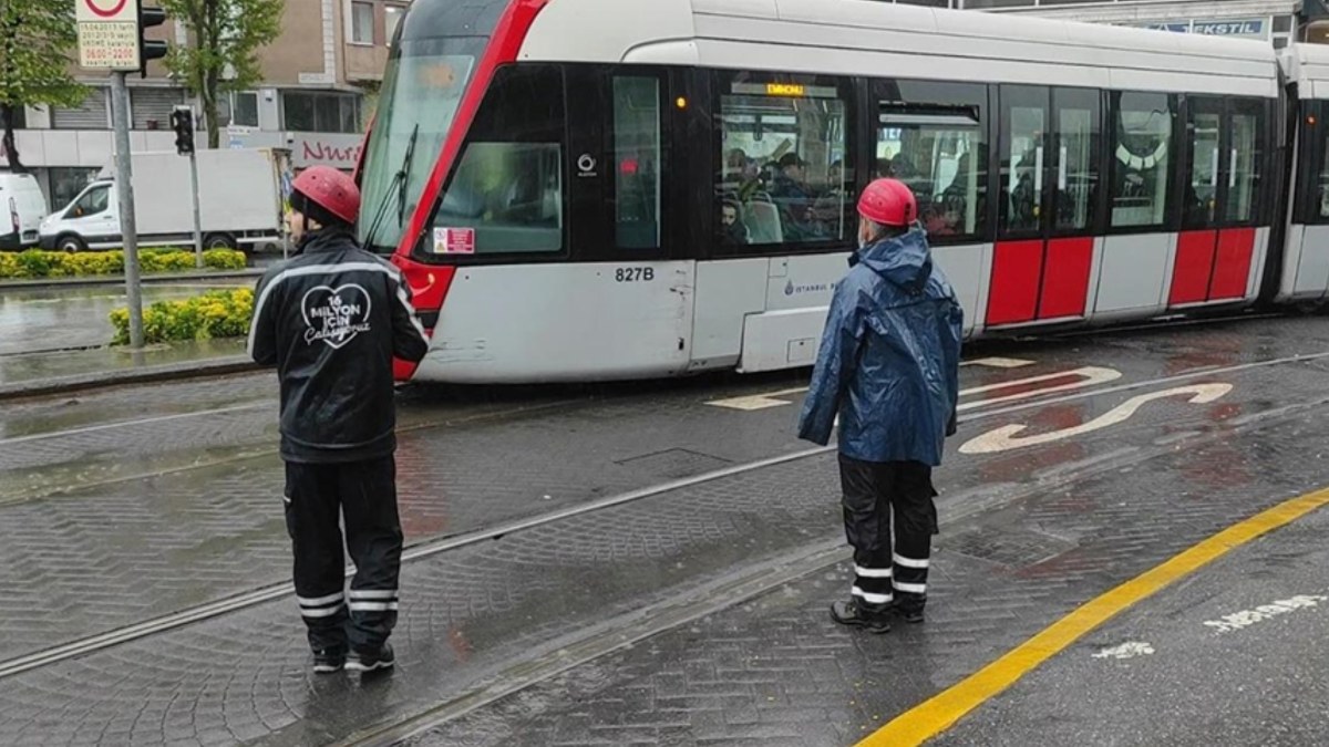 İstanbul'da Kabataş-Bağcılar tramvay hattında arıza