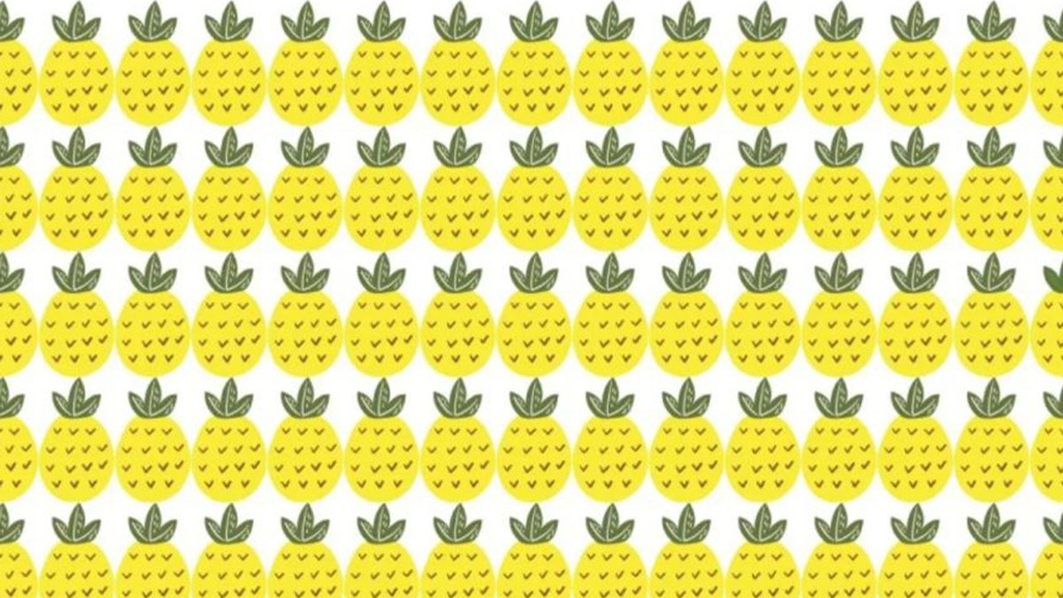 Bulanın IQ’su 130 çıkıyor! Farklı olan ananası bulmak için sadece 5 saniyeniz var…