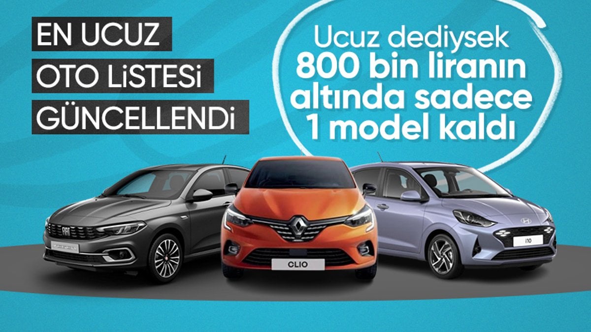 800 bin TL altında tek araç kaldı: İşte Türkiye'de satılan en ucuz otomobiller