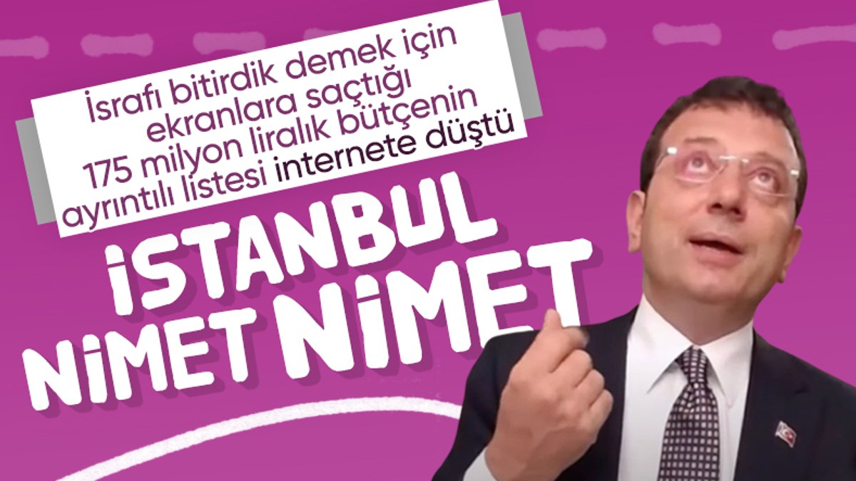 Ekrem İmamoğlu'nun TV kanallarına verdiği 100 milyon liralık reklamın ayrıntıları