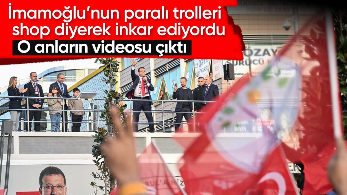 Ekrem İmamoğlu'nun mitinginde sallanan DEM Parti bayrakları kameraya yansıdı