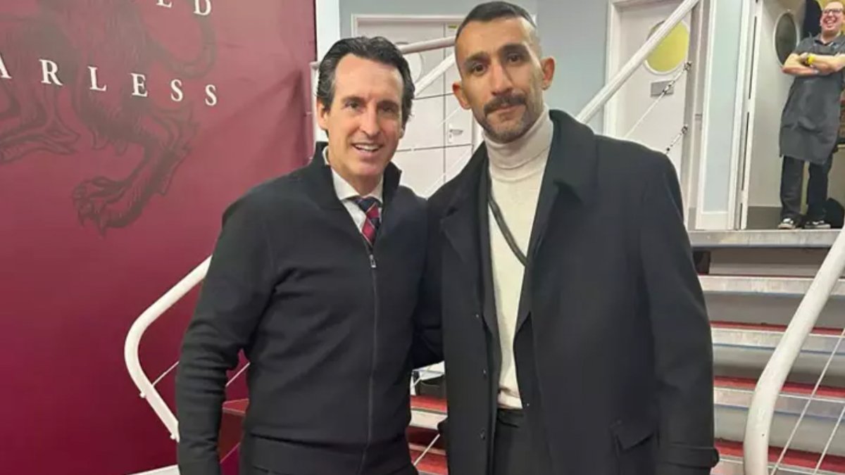 Aston Villa çalıştırıcısı Unai Emery, Mehmet Topal'ı ağırladı