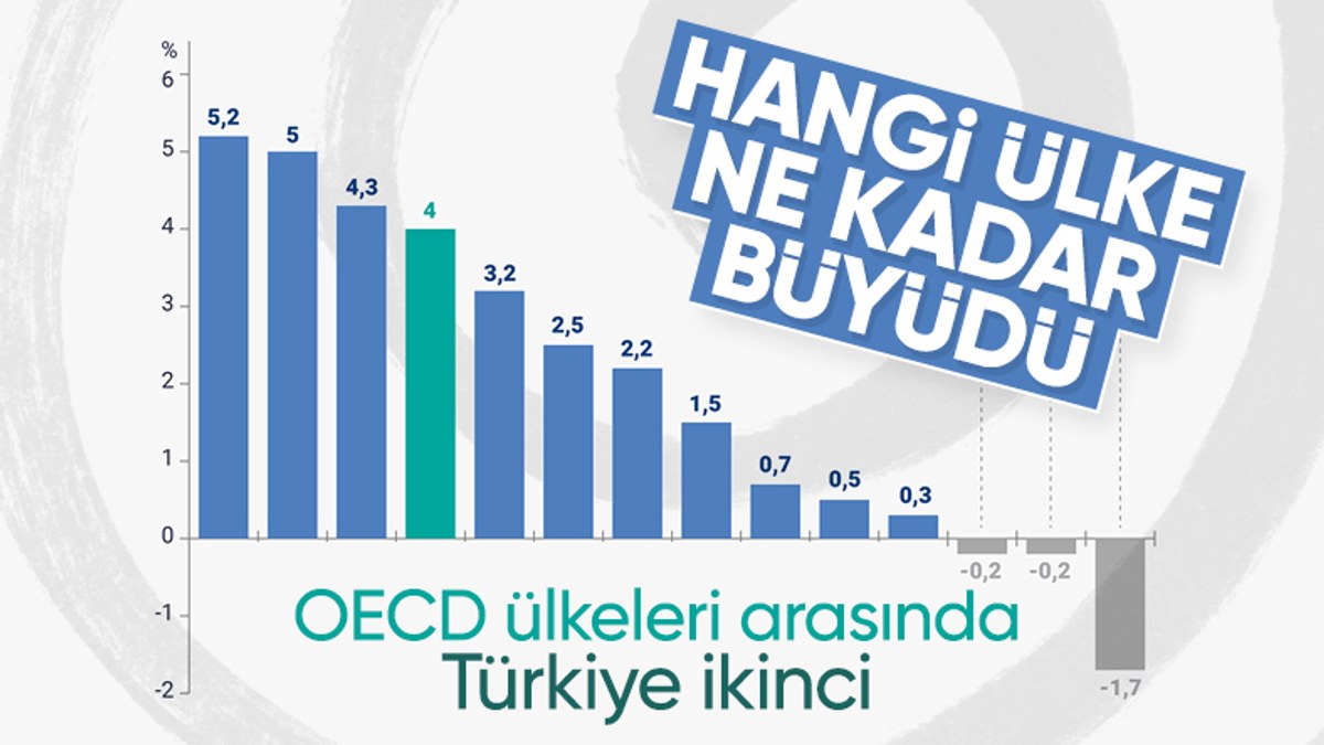 Türkiye ekonomisi, OECD ülkeleri arasında ikinci, G20 ülkeleri arasında üçüncü