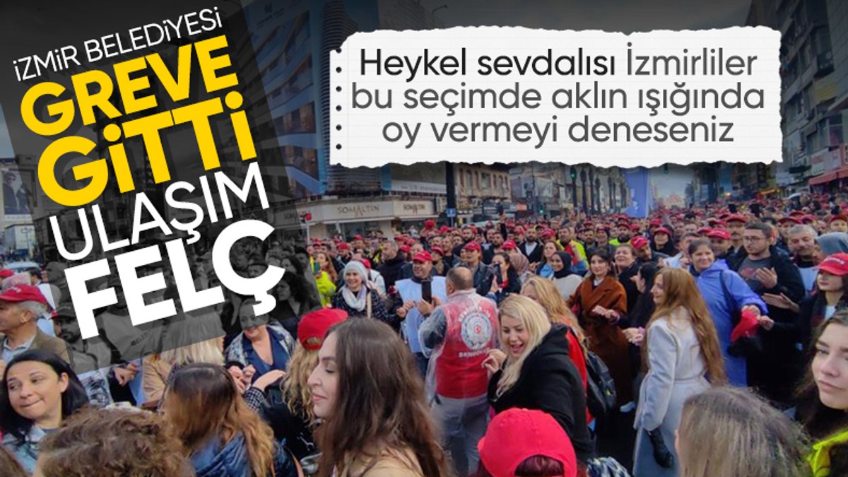 İzmir Büyükşehir Belediyesi'nde zam teklifi kabul görmedi: İşçiler sokağa indi