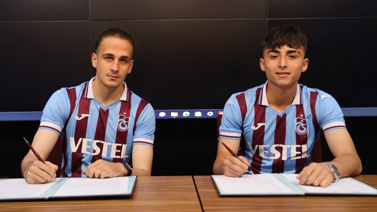 Trabzonspor, altyapıdan yetişen iki oyuncu ile sözleşme imzaladı