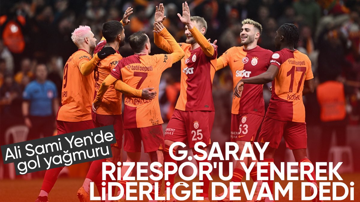 Ali Sami Yen'de müthiş maç! Galatasaray, Rizespor'u 6 golle devirdi
