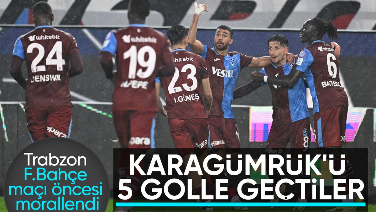 Trabzonspor, Fatih Karagümrük'ü beş golle yıktı