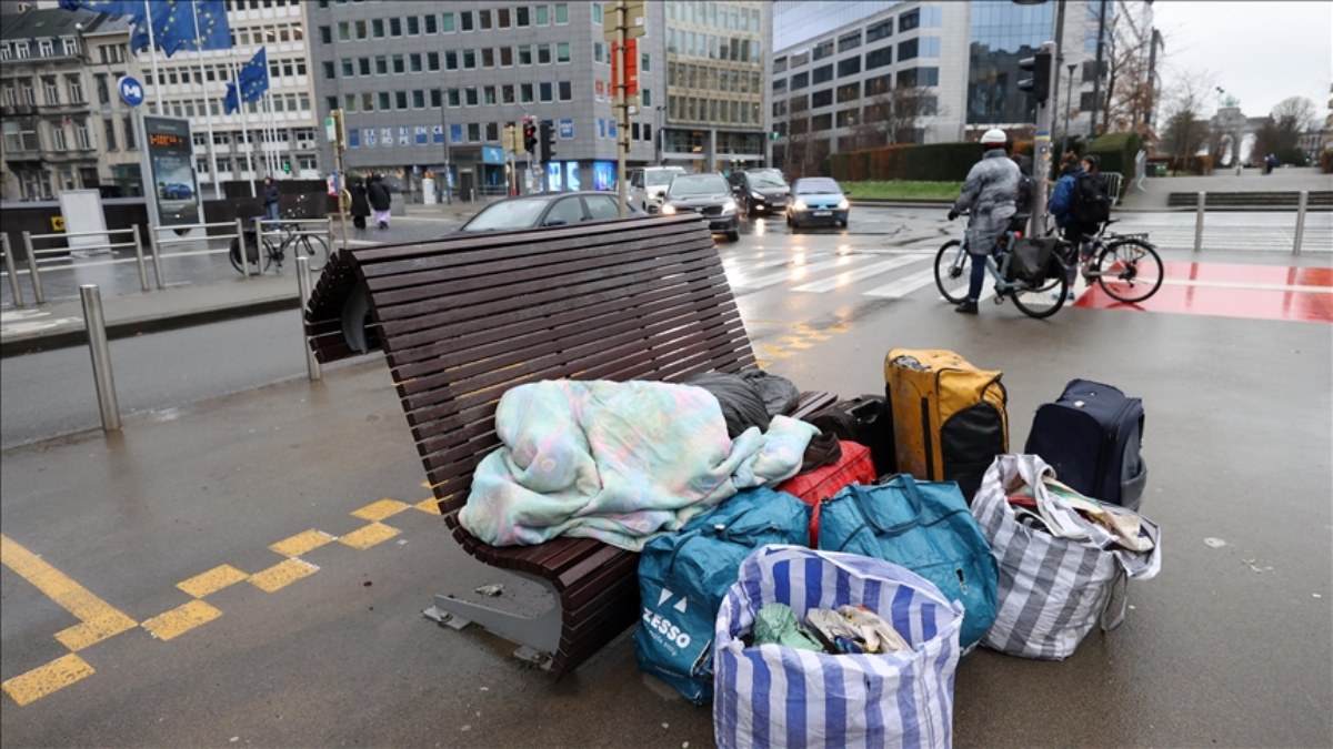 Brüksel'de evsizler giderek artıyor