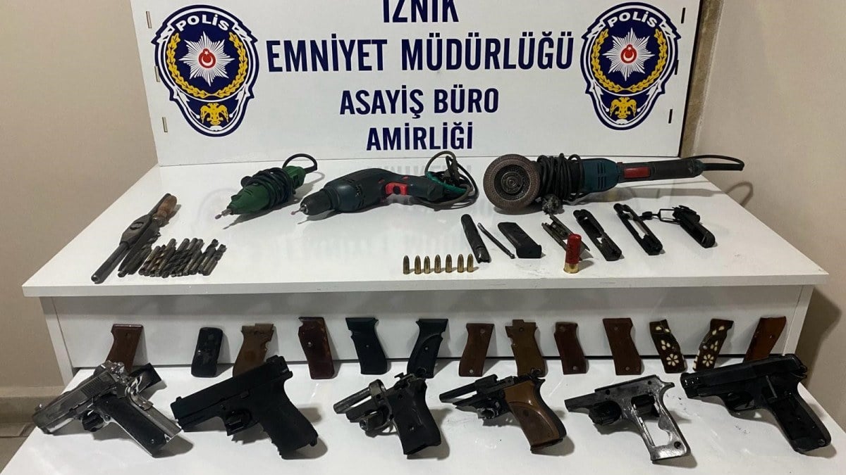 Bursa'da kaçak silah atölyesine operasyon: 1 gözaltı