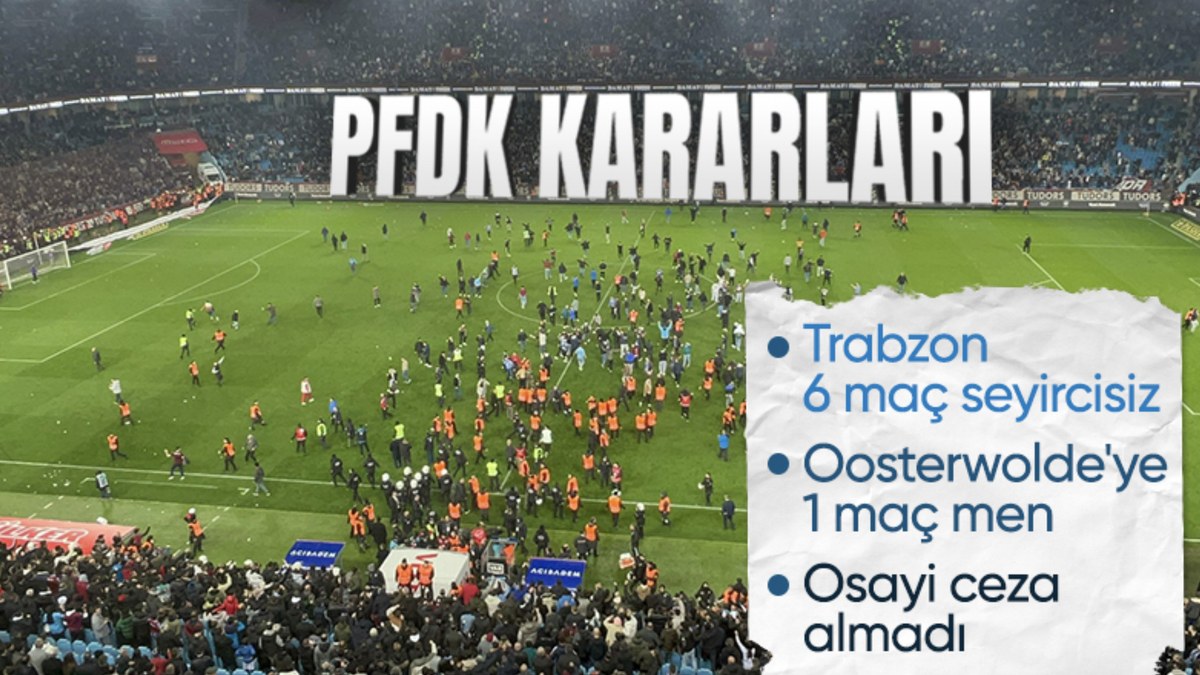 Trabzonspor - Fenerbahçe maçının PFDK kararları açıklandı