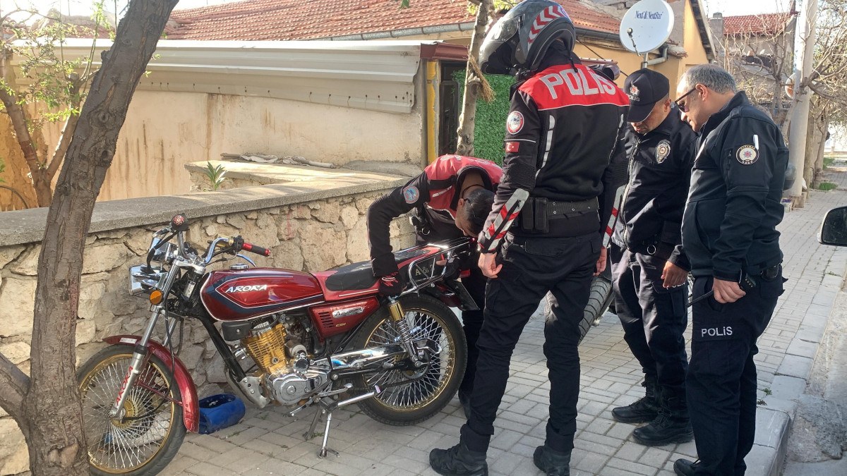Karaman'da polisten kaçan motosiklete değeri kadar ceza yazıldı