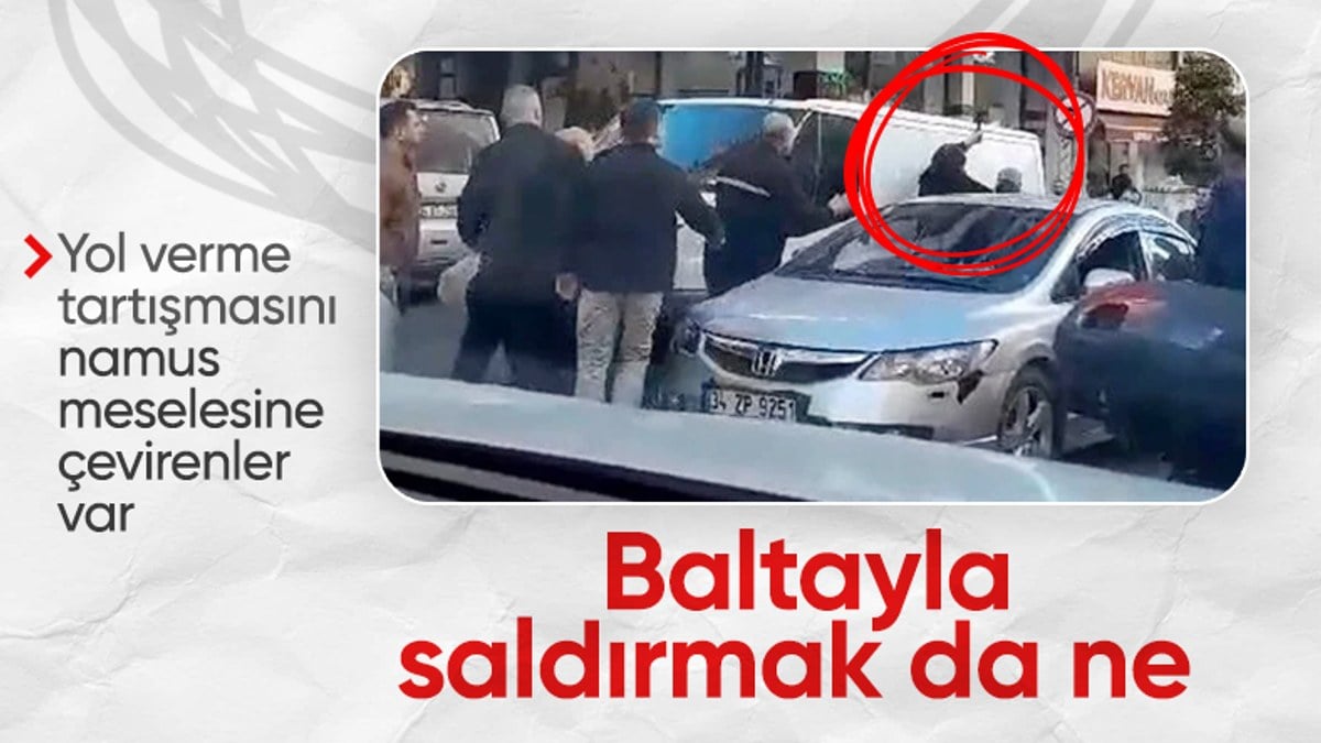 İstanbul'da bir sürücü tartıştığı sürücüye baltayla saldırdı