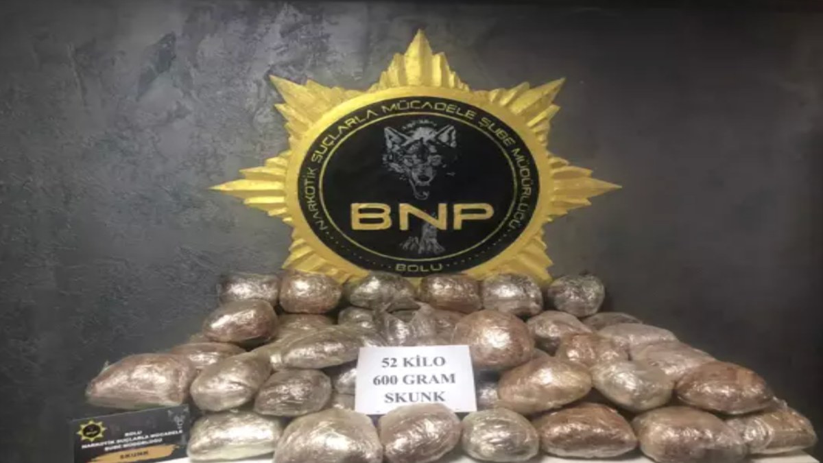 Bolu'da uyuşturucu operasyonu: 52 kilo 600 gram yasaklı maddeyle yakalandılar