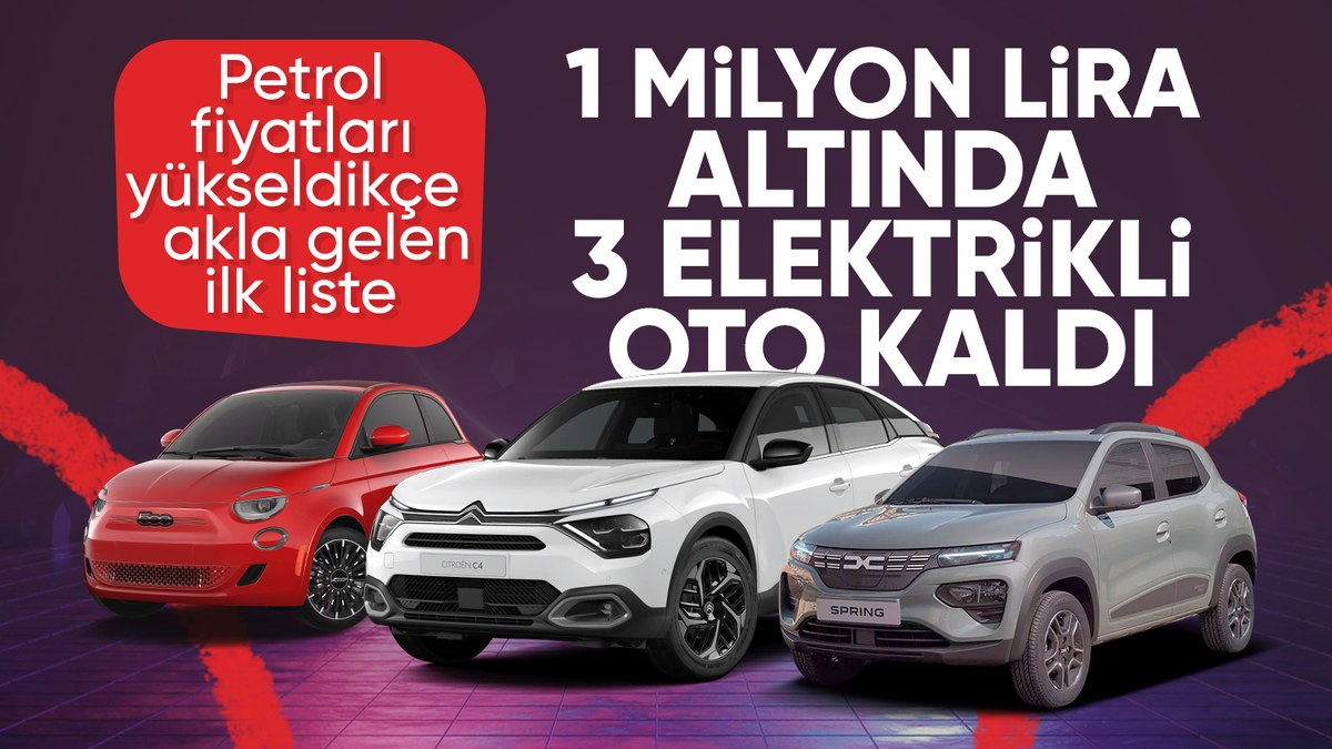 1 milyon TL altında 3 model kaldı: Türkiye'de satılan en ucuz 10 elektrikli otomobil