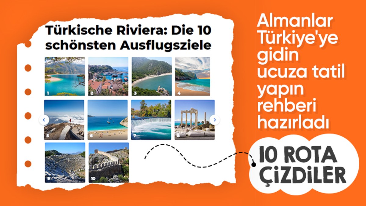 Almanya, Türkiye'de tatil için 10 lokasyon önerdi