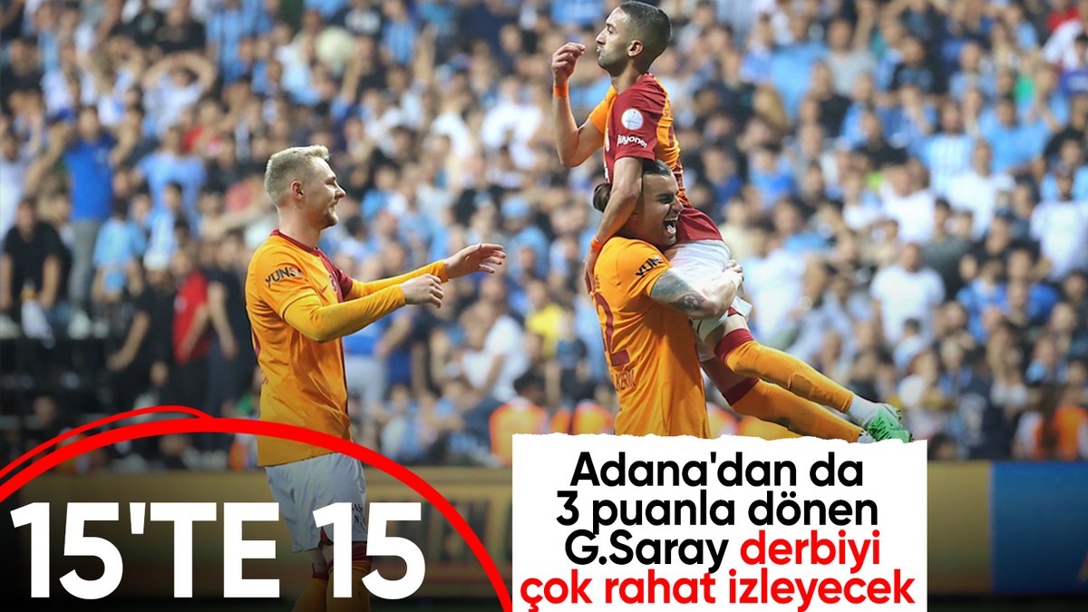 Seri 15 maça çıktı! Galatasaray, Adana Demirspor'u da yendi