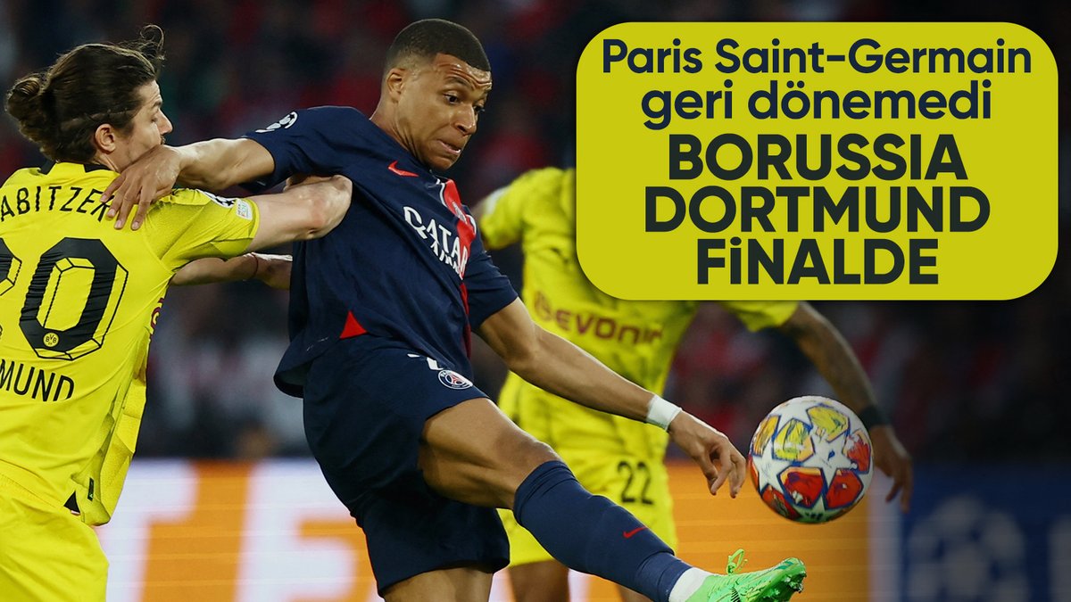 Paris Saint-Germain'i deviren Borussia Dortmund finale yükseldi