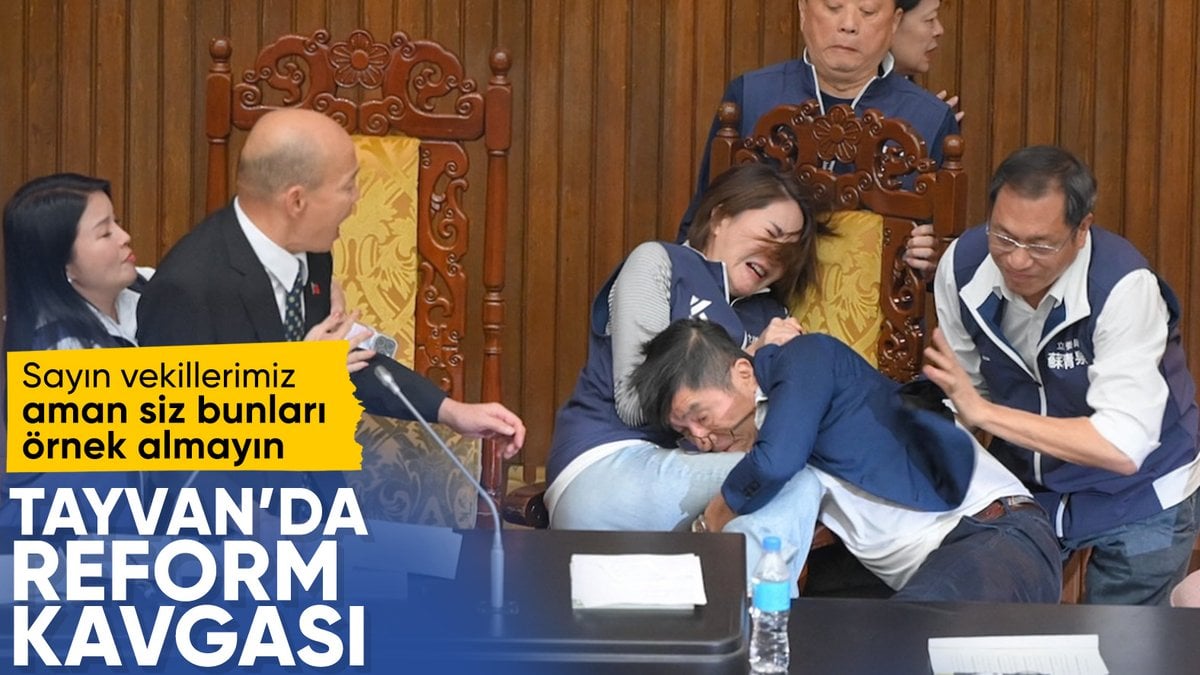 Tayvan Parlamentosu karıştı: Milletvekillerinin reform kavgası