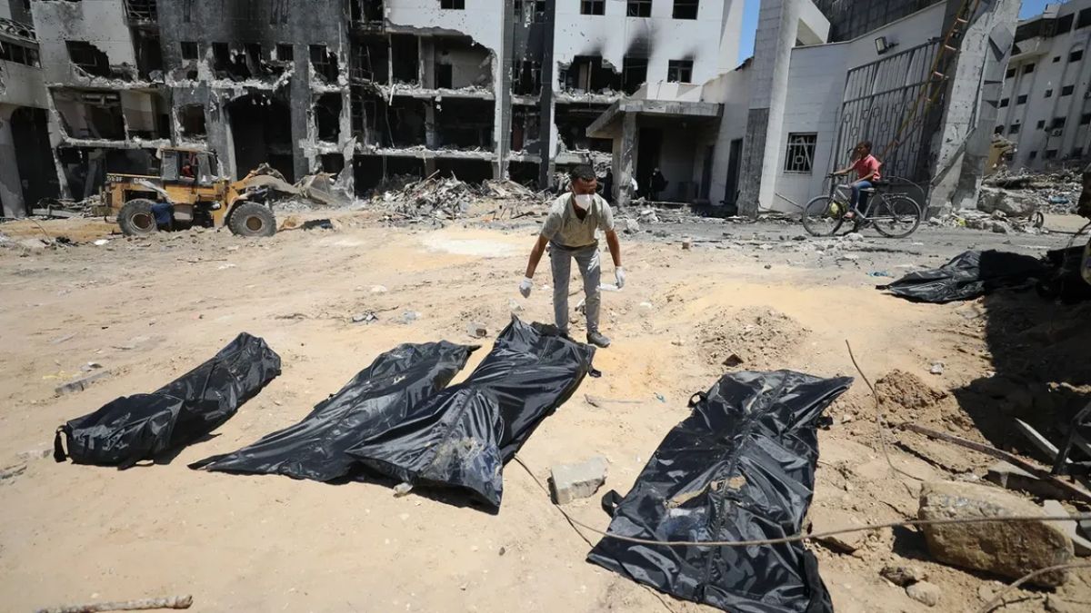 İsrail’in Gazze Şeridi’nde 238 gündür sürdürdüğü bombardımanda hayatını kay...