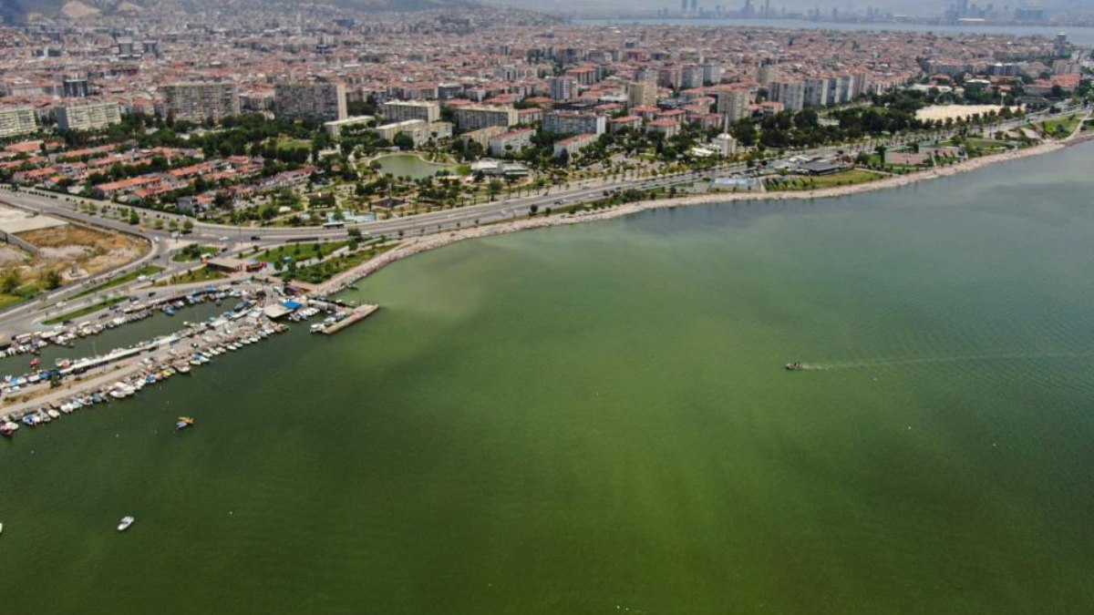 İzmir'de denizin rengi değişti