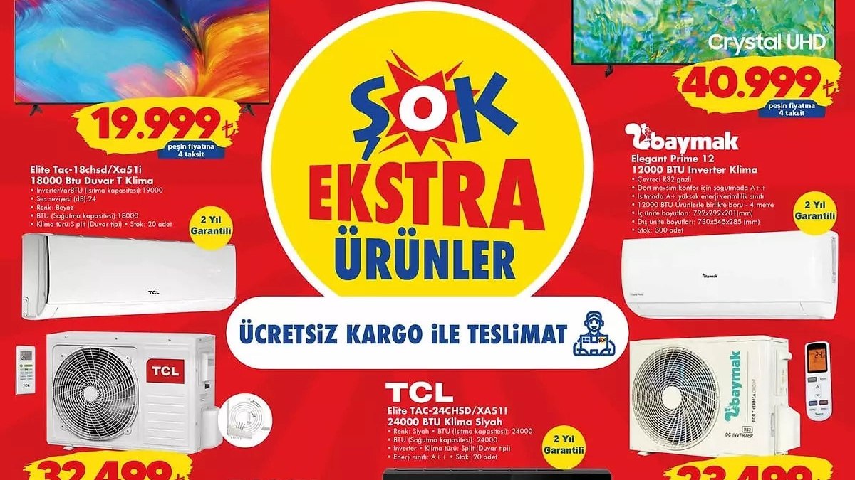 Sıcaklayana müjde! ŞOK'ta hesaplı serinlik: Klima çeşitleri 23.000 TL...