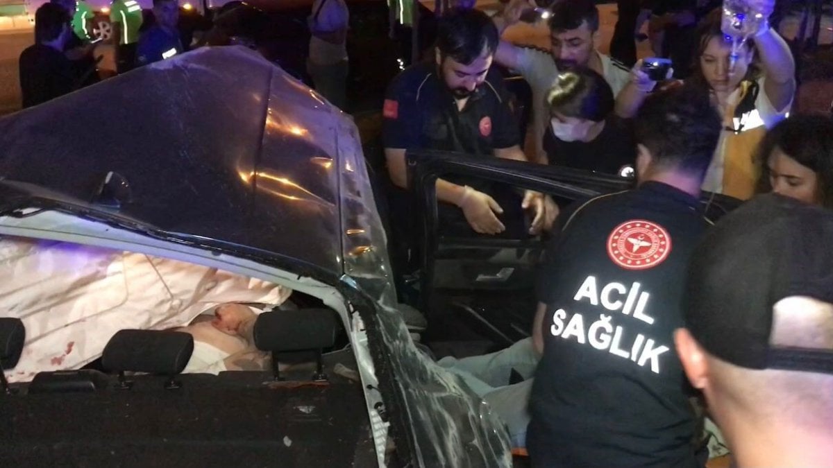 Bursa'da takla atan otomobilde can pazarı: 1 ölü, 1'i ağır 2 yaralı