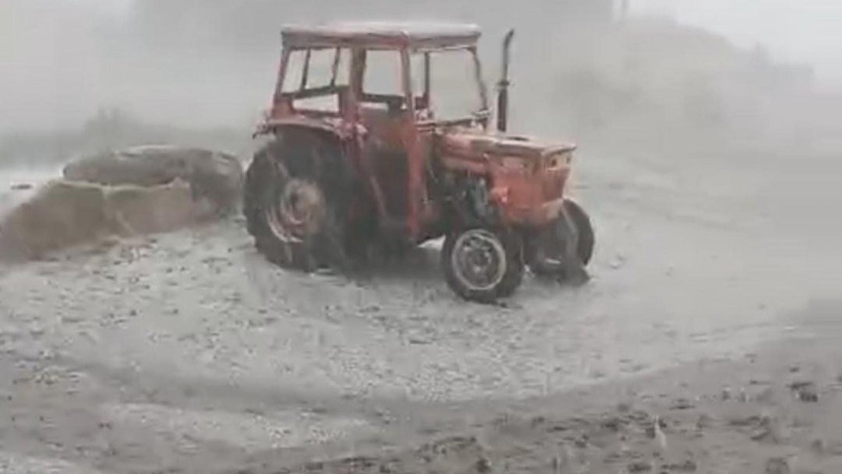 Muş'ta dolu ve sağanak tarım arazilerini vurdu