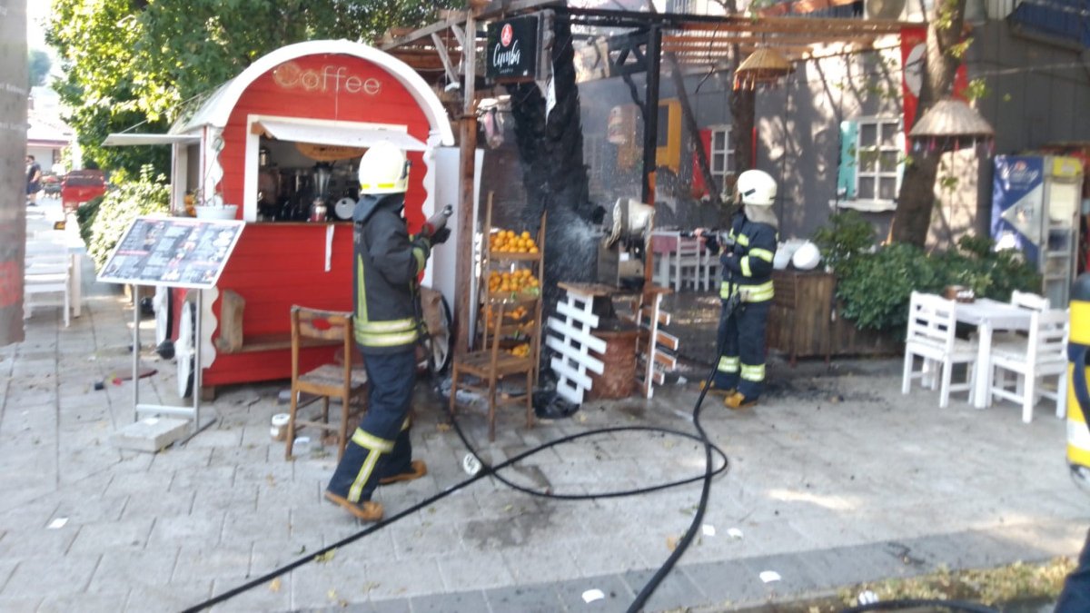 Muğla'da kafede önce tüp patladı, sonra yangın çıktı: 1 yaralı