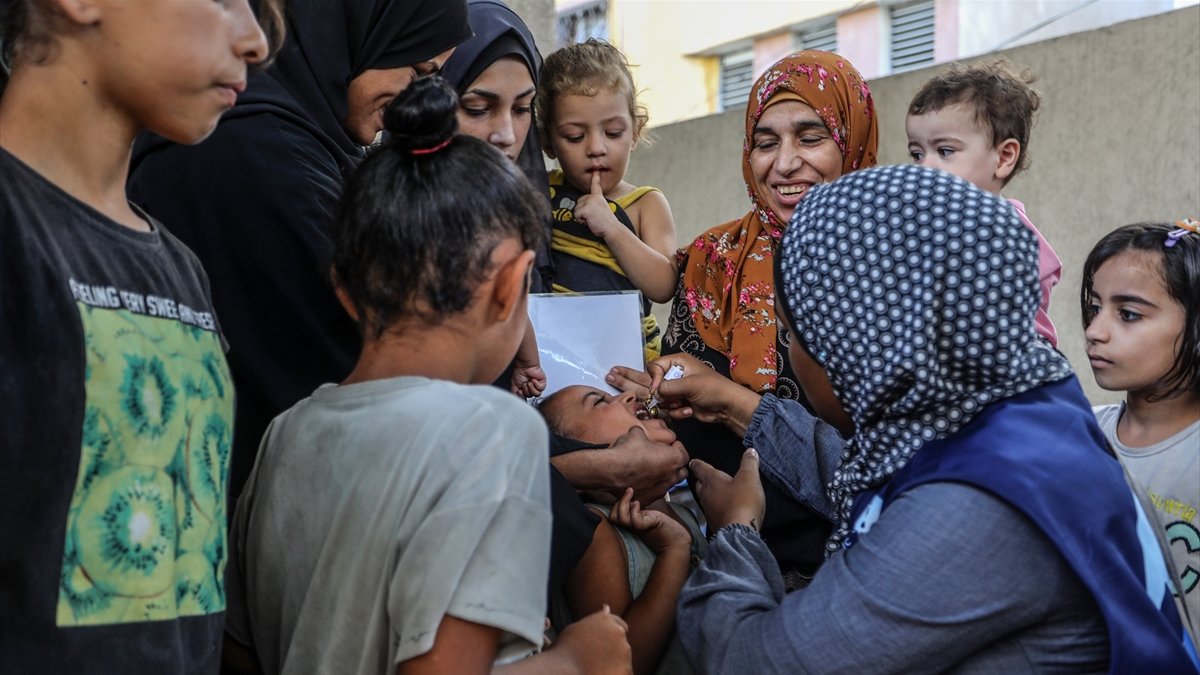 Gazze'de çocuk felci aşılarının ikinci aşaması bugün gerçekleştirilecek