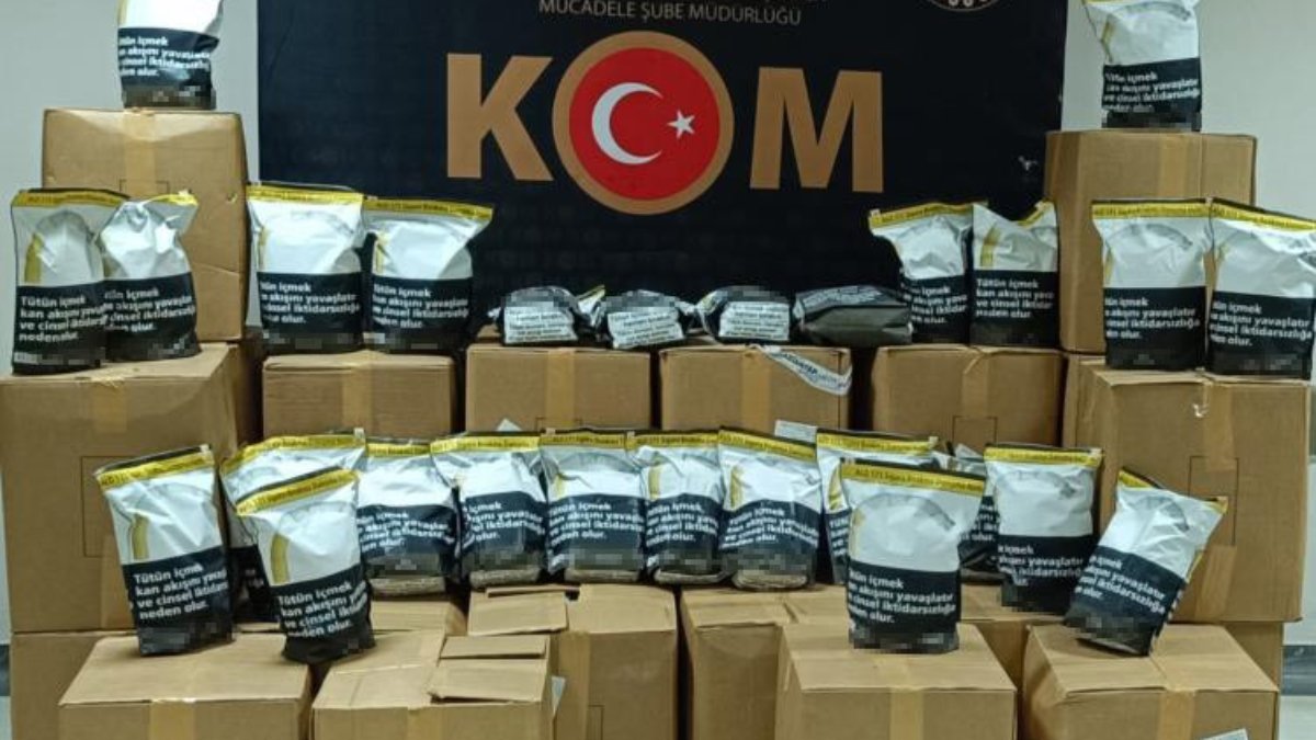 Elazığ’da 405 kilo bandrolsüz tütün ele geçirildi