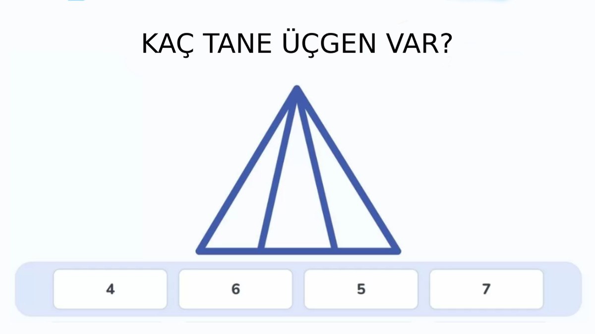 Resimde kaç üçgen var? 12 saniye içinde bulan, 120 IQ’lu çıkıyor