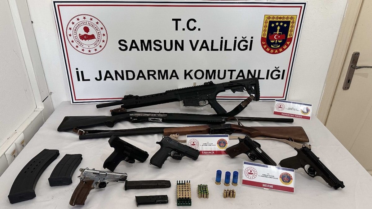 Samsun'da jandarmadan kaçak silah operasyonu: 7 gözaltı