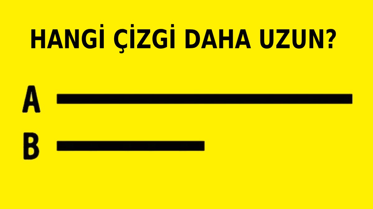 Hangi çizgi daha uzun? Doğru cevabı kimse bulamıyor…