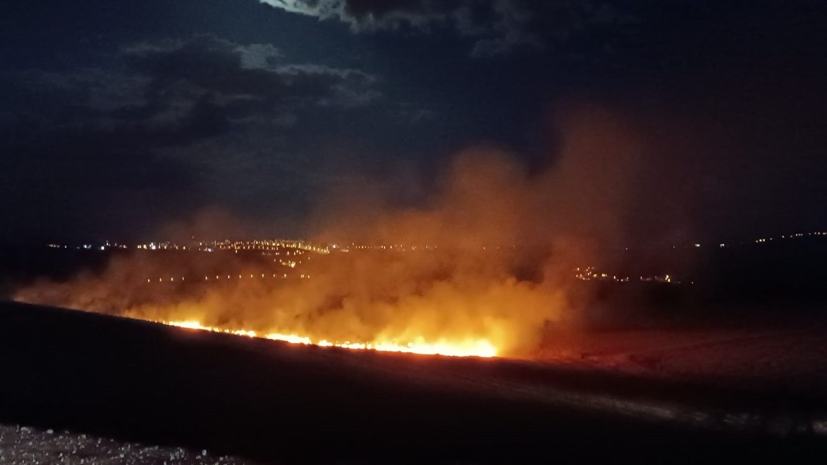 Siirt’te anız yangını