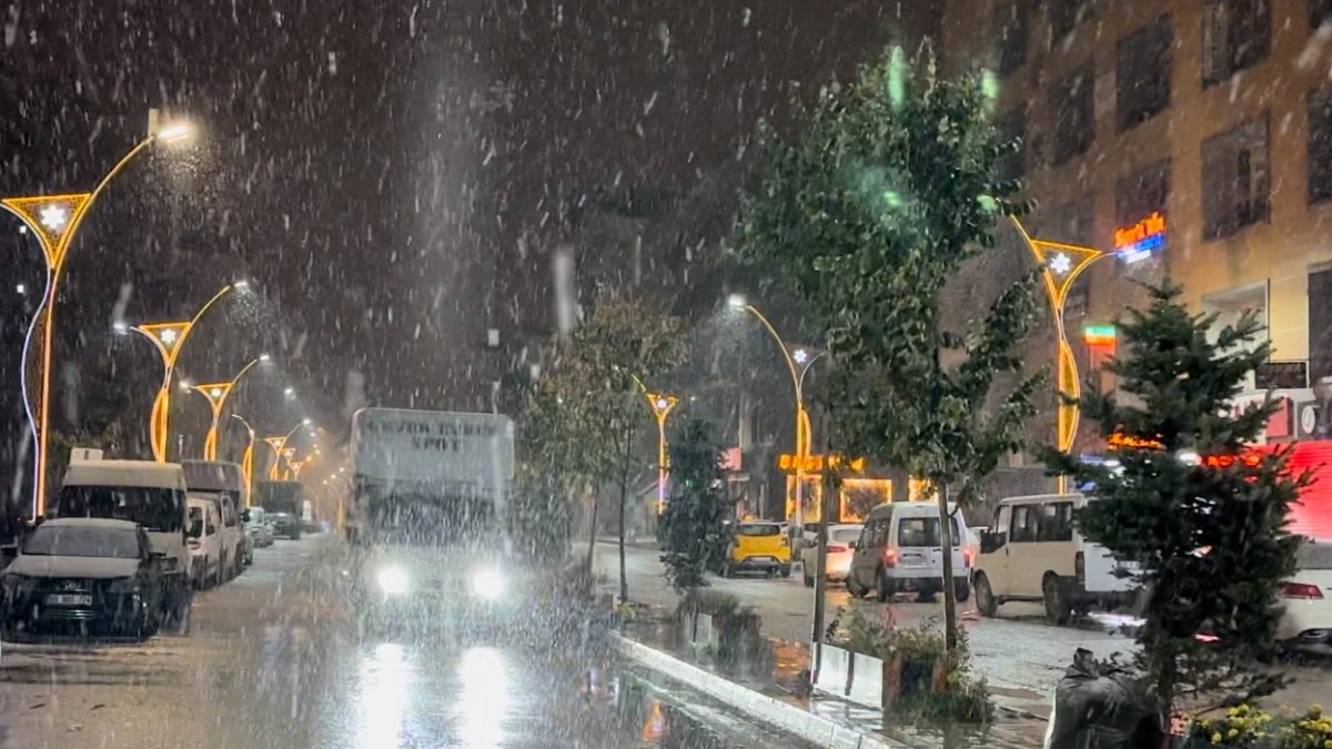 Yüksekova'ya kış erken geldi: Lapa lapa kar yağdı