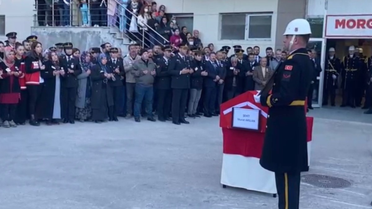 TUSAŞ'ta şehit edilen taksici Murat Arslan'ın naaşı askeri törenle alındı